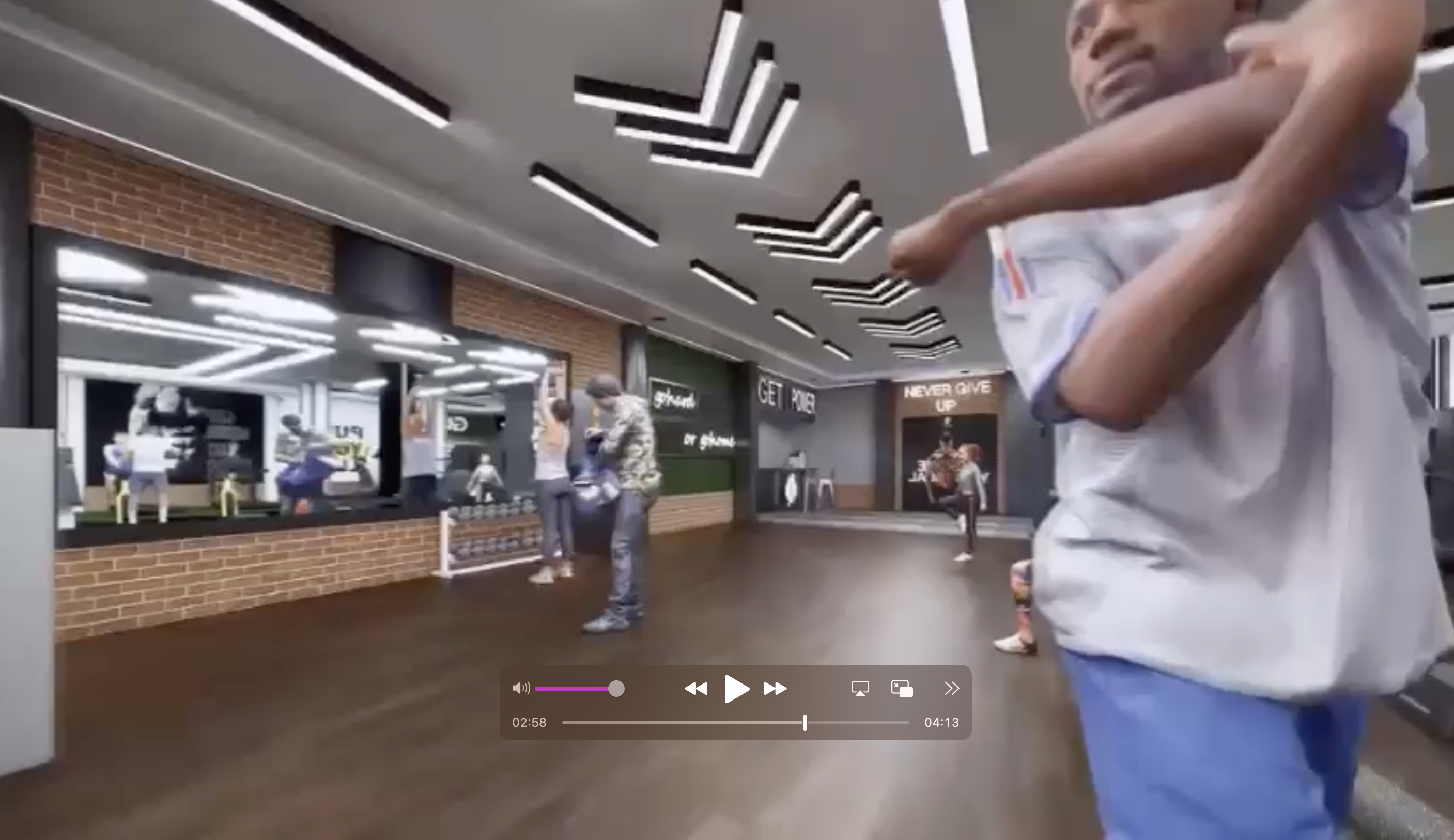 Completed commercial interior project